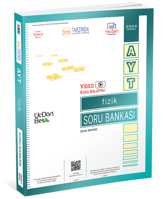 AYT Fizik Soru Bankası | Üç Dört Beş Yayınları